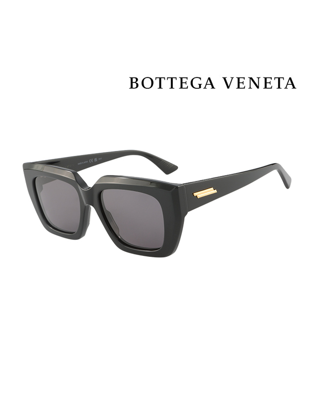보테가 베네타 (최초가 490,000원) 보테가 베네타 선글라스 BV1030S 001 스퀘어 아세테이트 남자 여자 착용컷