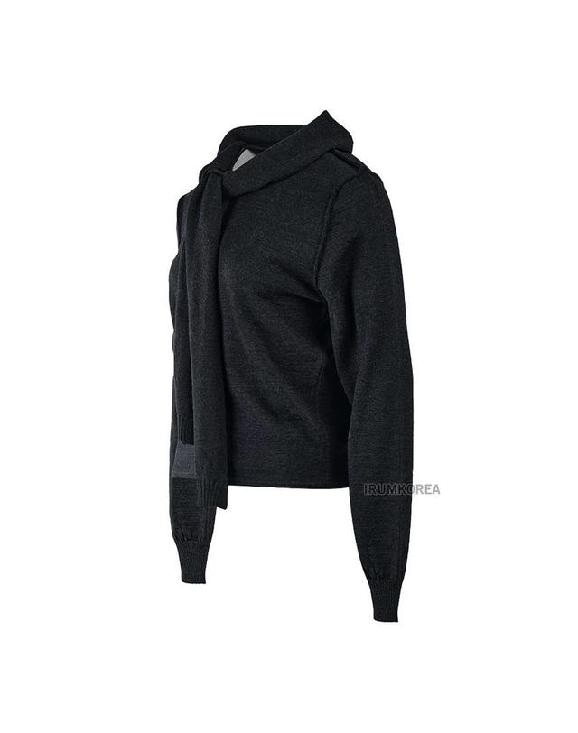 르메르 [르메르] FW25 여성 트위스트 스카프 가디건 TO1251 LK087 BK966 착용컷