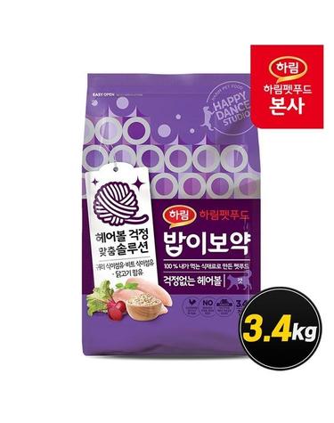 [하림펫푸드] 밥이보약 CAT 걱정없는헤어볼 3.4kg