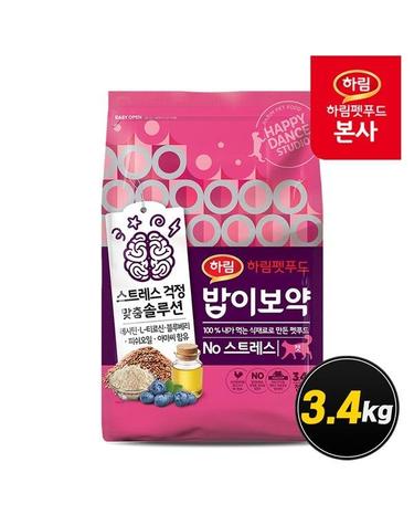 [하림펫푸드] 밥이보약 CAT No스트레스 3.4kg