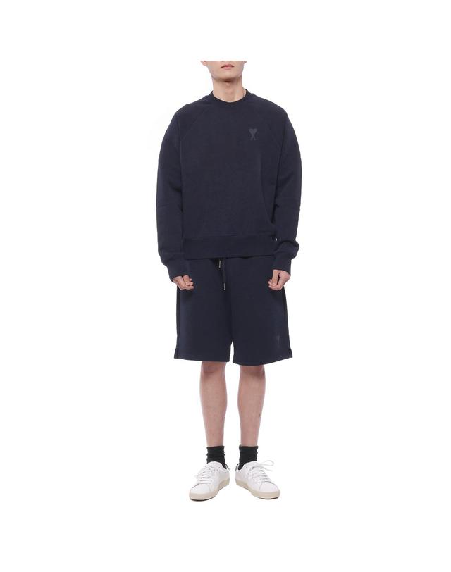 아미 남성 하트 로고 맨투맨 (USW004 747 496 M 23S) 착용컷