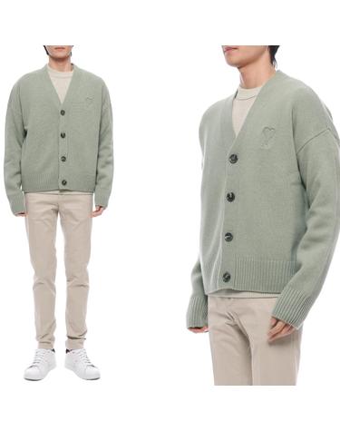 24FW 남성 하트 로고 엠보스드 가디건 (UKC044 KN0028 303 M 24F)