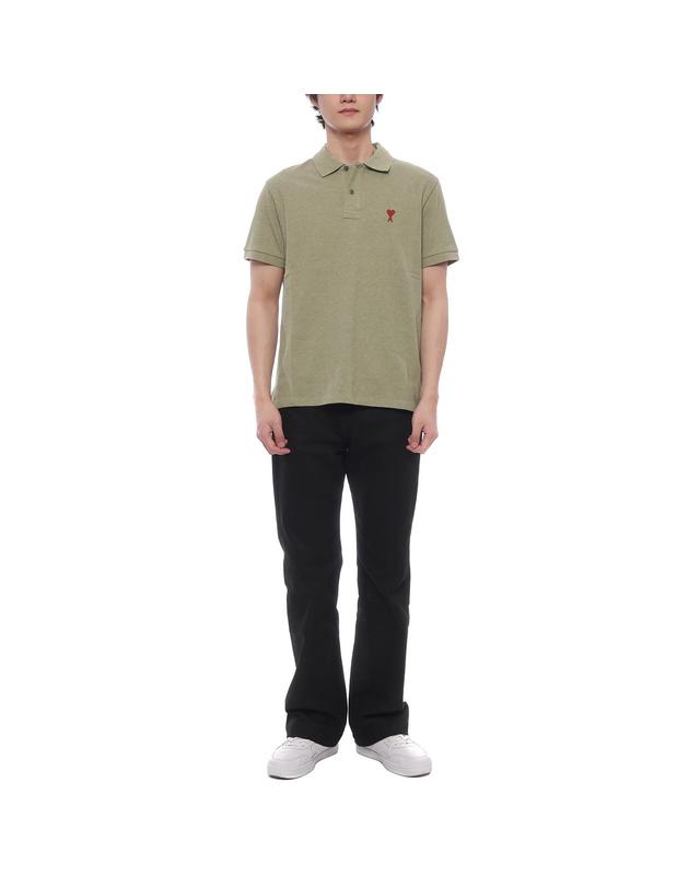 아미 24SS 남성 하트 로고 폴로 반팔티셔츠 (UPL001 760 366 M 24S) 착용컷
