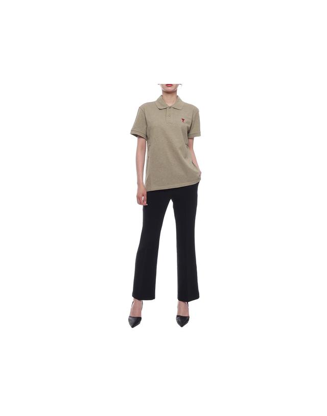 아미 24SS 여성 하트 로고 폴로 반팔티셔츠 (UPL001 760 366 W 24S) 착용컷