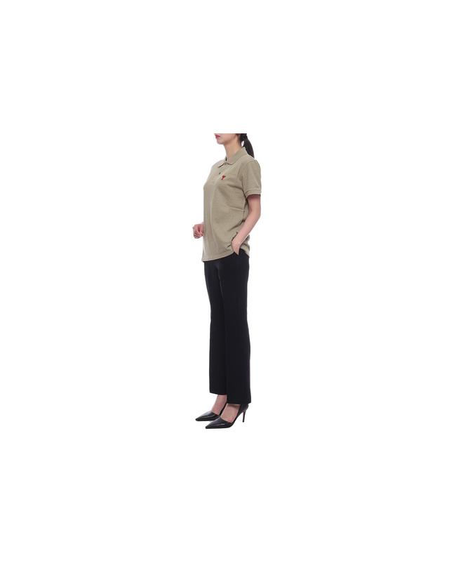 아미 24SS 여성 하트 로고 폴로 반팔티셔츠 (UPL001 760 366 W 24S) 착용컷