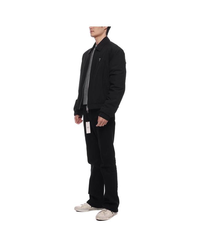 아미 24FW 남성 하트 로고 집업 재킷 (HJK034 PA0009 001 M 24F) 착용컷