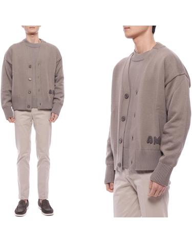 25SS 남성 로고 자수 면혼방 가디건 (HKC163 KN0063 0952 M 25S)