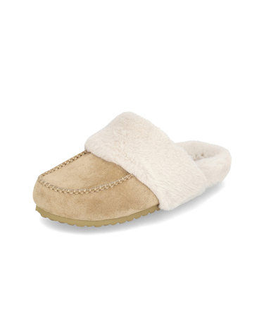 엘칸토 인텐스 여성 스웨이드 퍼 뮬 슬리퍼 2cm LCWC70I339