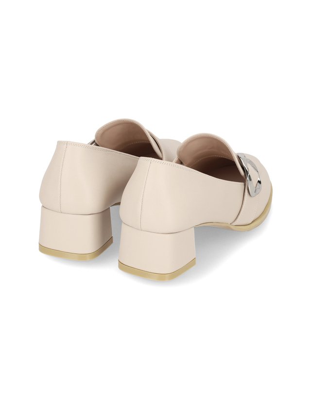 엘칸토 엘칸토 인텐스 여성 실버 트위스트 로퍼 4.5cm LCWD09I313 착용컷