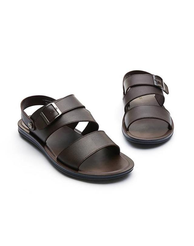 엘칸토 엘칸토 마쯔 남성 더블 스트랩 샌들 2.2cm LCMW68M326 착용컷