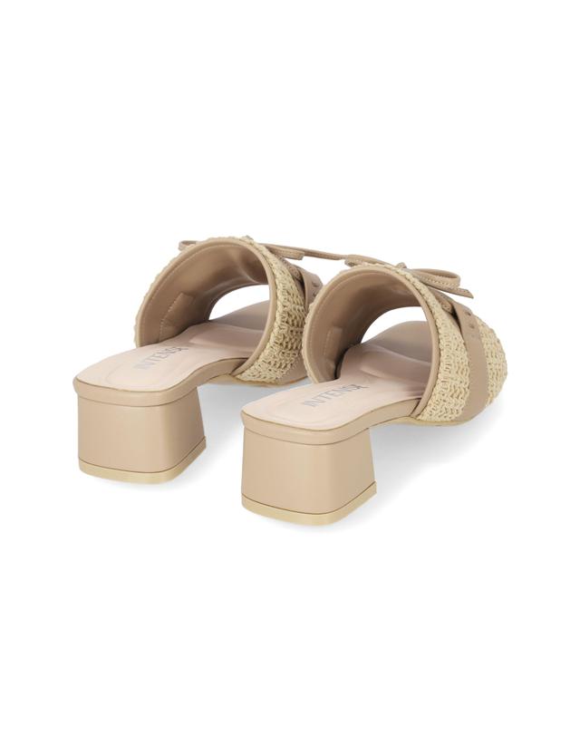 엘칸토 엘칸토 인텐스 여성 니트 메쉬 뮬 4cm LCWW07I326 착용컷
