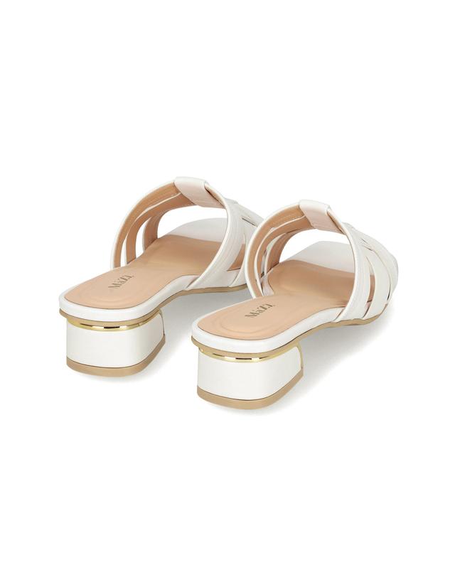 엘칸토 엘칸토 마쯔 여성 격자 꼬임 뮬 3cm LCWW23M326 착용컷