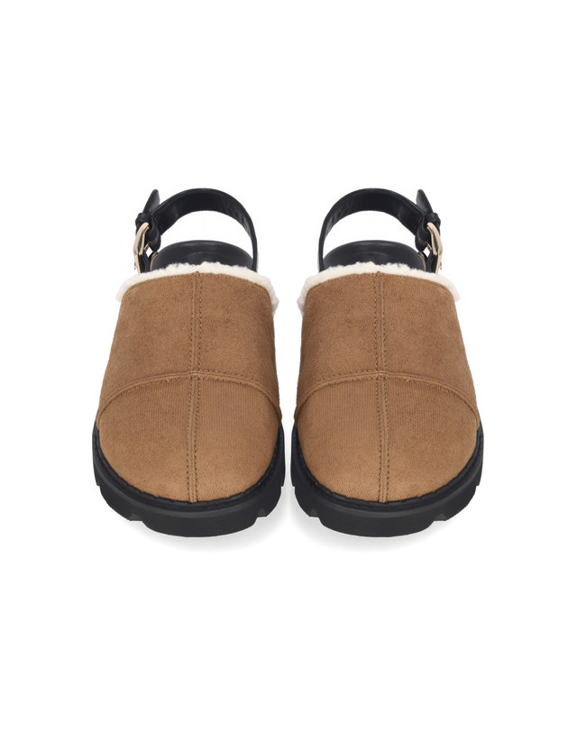 엘칸토 엘칸토 인텐스 여성 스웨이드 몰드 퍼 슬리퍼 3cm LCWC42I339 착용컷