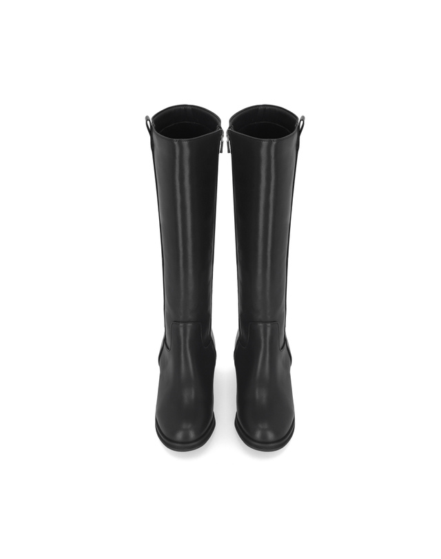 엘칸토 엘칸토 인텐스 여성 미니멀 라인 롱부츠 4.5cm LCWL12I34V 착용컷