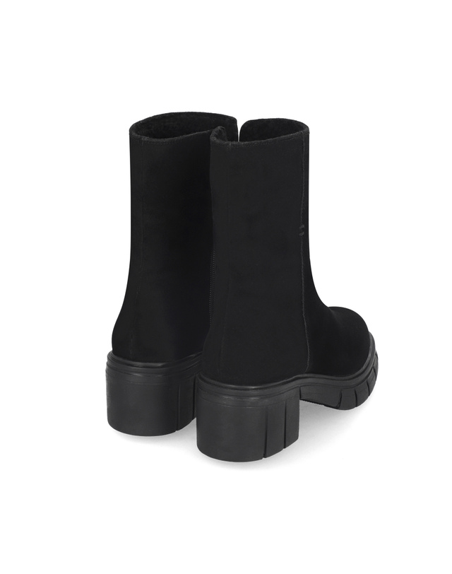 엘칸토 엘칸토 인텐스 여성 스웨이드 캐주얼 몰드 앵클 부츠 7cm LCWA30I34V 착용컷