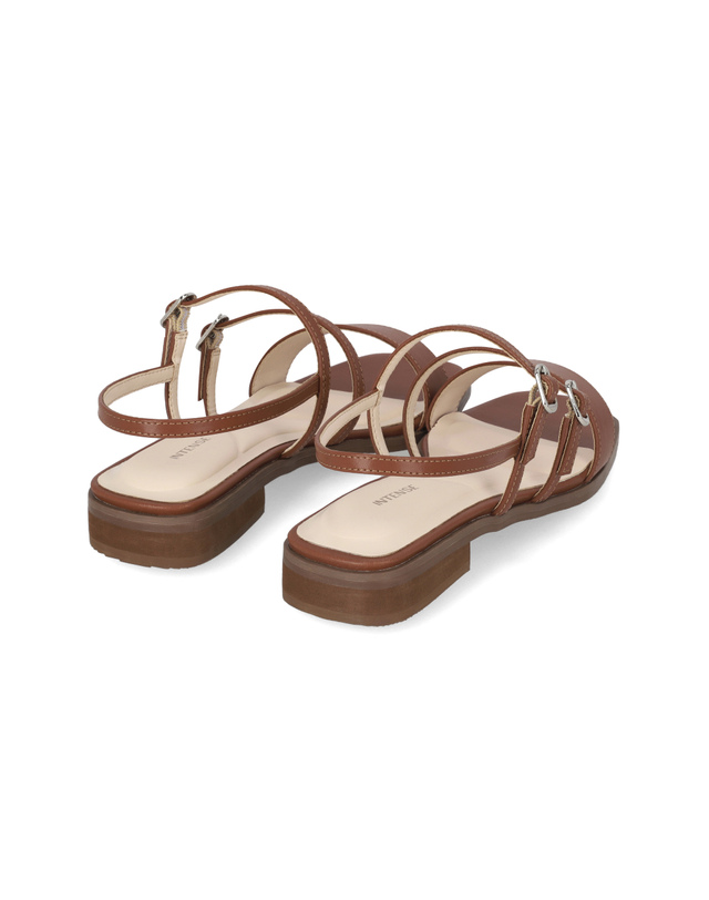 엘칸토 엘칸토 인텐스 여성 스트랩 플랫 샌들 2cm LCWW89I426 착용컷