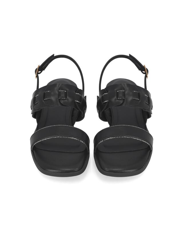엘칸토 엘칸토 인텐스 여성 핸드 크래프트 플랫 샌들 2cm LCWW45I426 착용컷