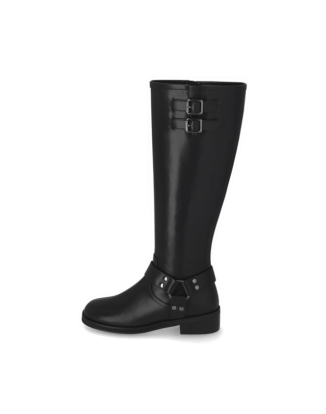 엘칸토 엘칸토 인텐스 여성 바이커 롱부츠 4cm LCWL63I44V 착용컷
