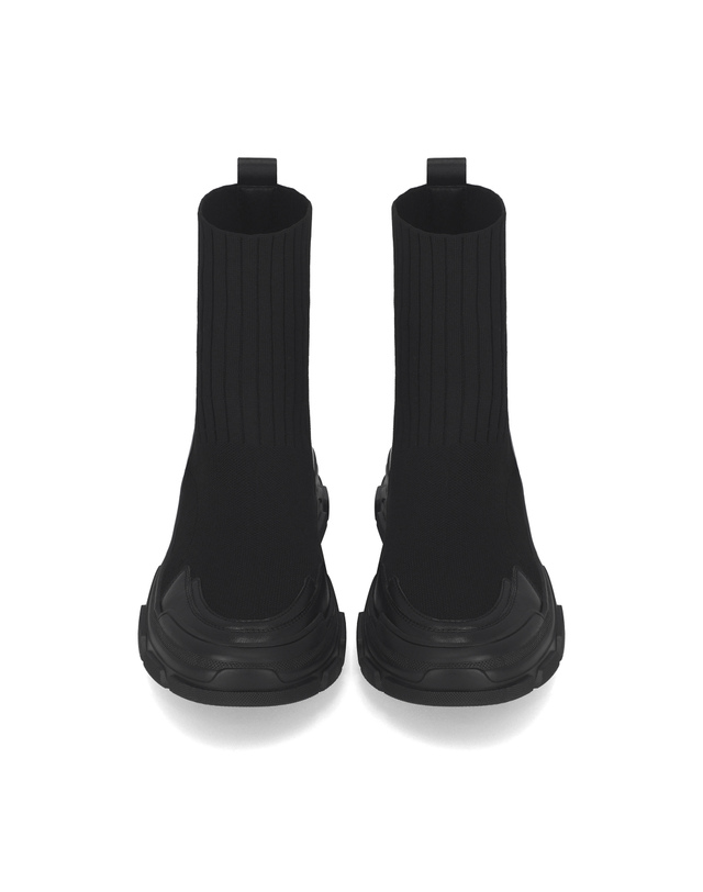 엘칸토 엘칸토 마쯔 여성 니트 삭스 부츠 5cm LCWA55M44V 착용컷