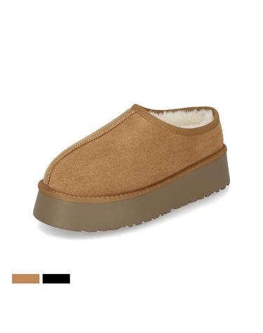 엘칸토 마쯔 여성 캐주얼 퍼 플랫폼 뮬 4.5cm LCWC66M54V