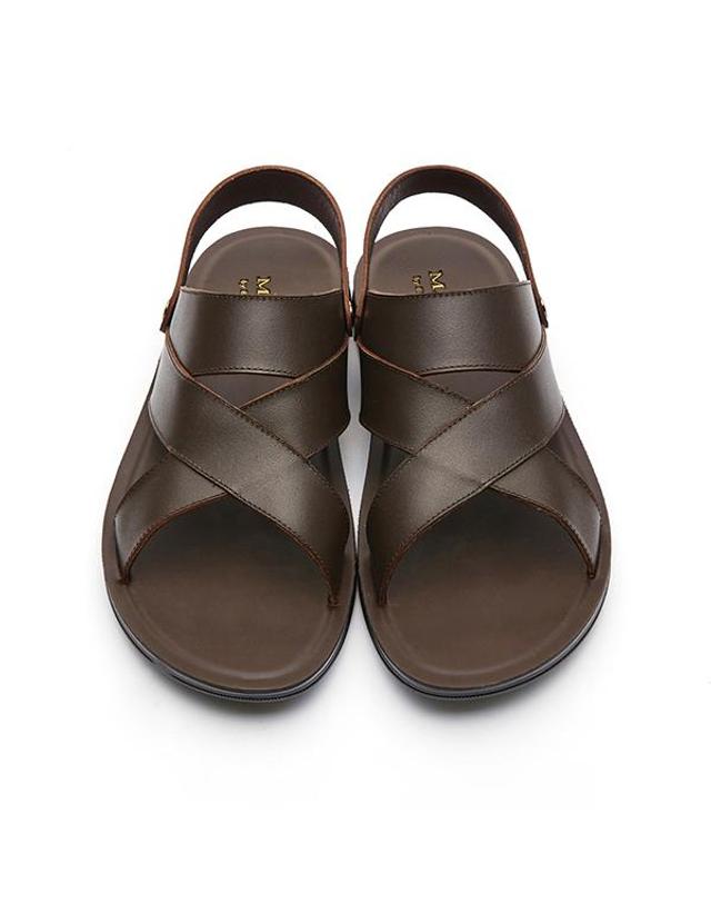 엘칸토 엘칸토 마쯔 남성 X스트랩 샌들 2.3cm LCMW69M526 착용컷
