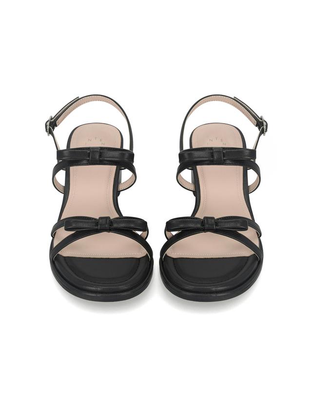 엘칸토 엘칸토 인텐스 여성 리본 미들힐 샌들 4cm LCWW51I526 착용컷