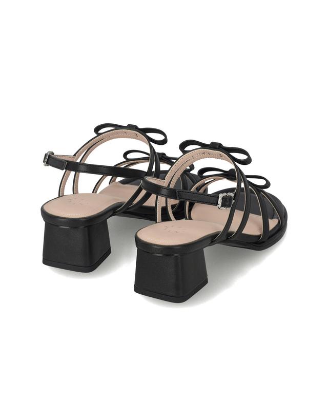 엘칸토 엘칸토 인텐스 여성 리본 미들힐 샌들 4cm LCWW51I526 착용컷