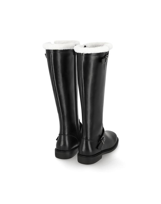 엘칸토 엘칸토 인텐스 여성 털 버클 롱 부츠 2.5cm LCWL00I54V 착용컷