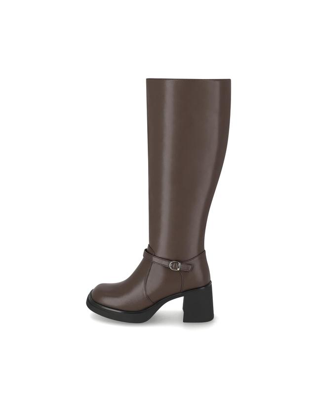 엘칸토 엘칸토 인텐스 여성 버클 스트랩 플랫폼 롱부츠 7cm LCWL01I54V 착용컷