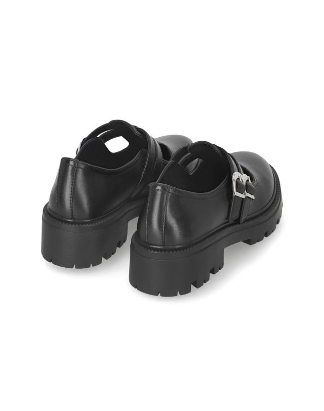 엘칸토 엘칸토 마쯔 여성 더블 T스트랩 캐주얼 로퍼 4.5cm LCWC60M539 착용컷