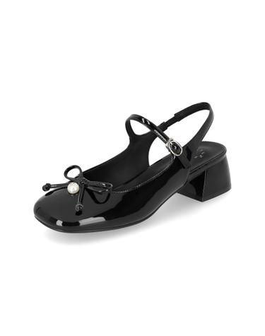 엘칸토 인텐스 여성 진주 리본 메리제인 슬링백 4cm LCWO29I613