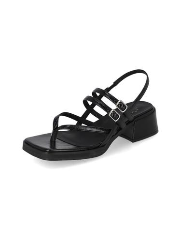 엘칸토 인텐스 여성 멀티 버클 플리플랍형 미드힐 샌들 4cm LCWW24I626