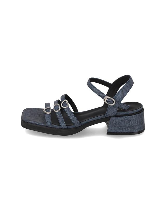 엘칸토 엘칸토 인텐스 여성 멀티 스트랩 미드힐 샌들 4cm LCWW49I626 착용컷