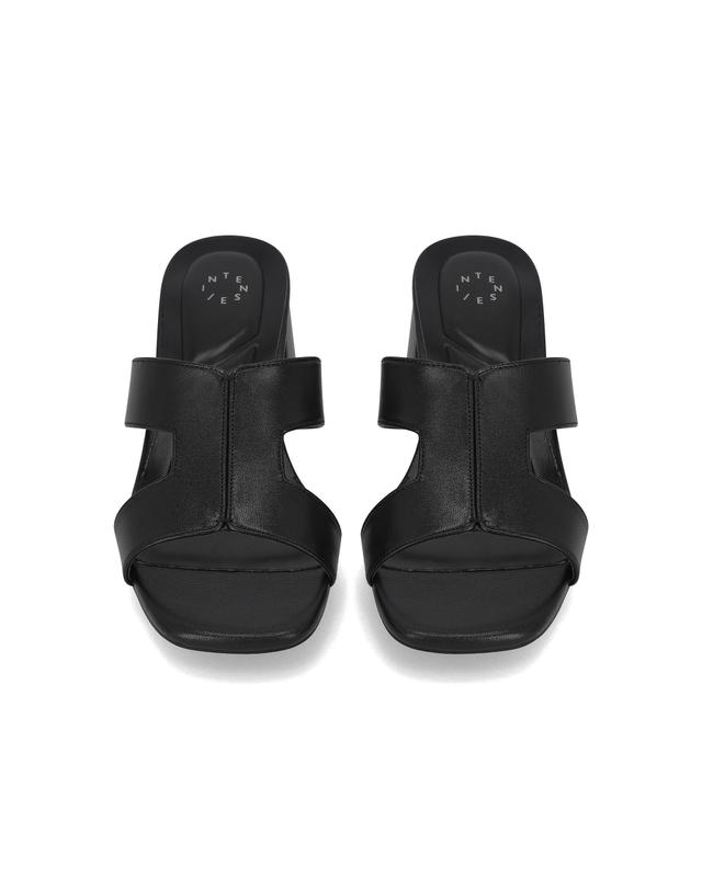 엘칸토 엘칸토 인텐스 여성 사이드 컷 미드힐 뮬 5cm LCWW03I626 착용컷