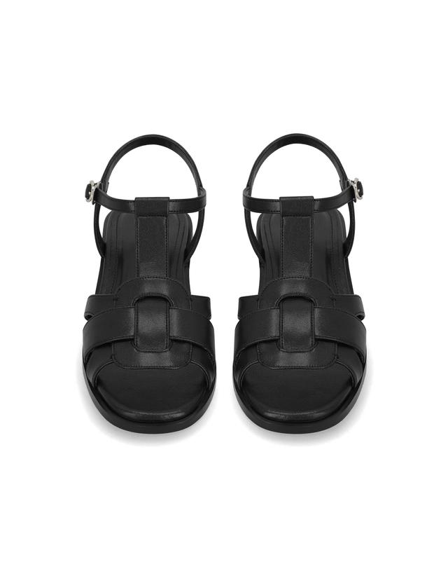 엘칸토 엘칸토 인텐스 여성 위빙 스트랩 플랫 샌들 2.5cm LCWW05I626 착용컷