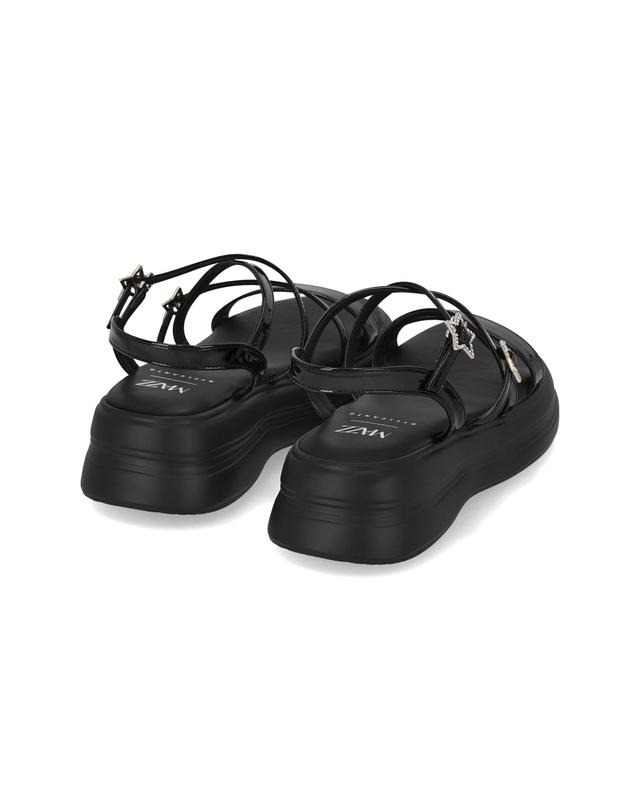 엘칸토 엘칸토 마쯔 여성 별 스톤 플랫폼 샌들 5cm LCWW26M626 착용컷