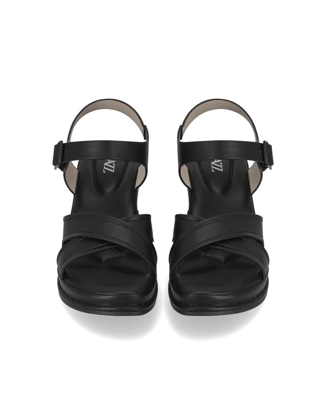 엘칸토 엘칸토 마쯔 여성 크로스 어퍼 스티치 다운 캐주얼 샌들 6.5cm LCWW70M626 착용컷