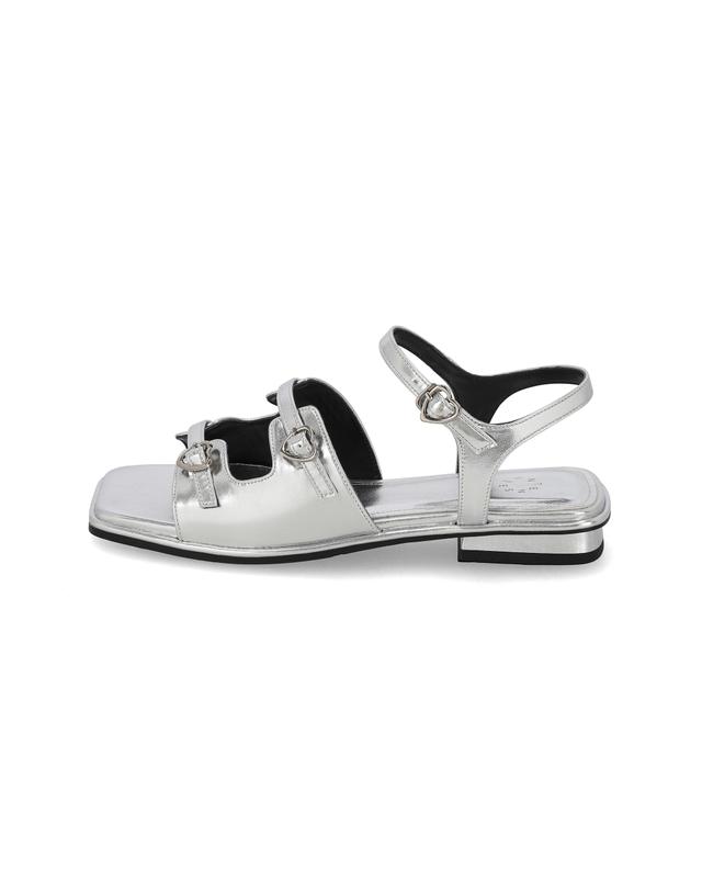 엘칸토 엘칸토 인텐스 여성 미니 버클 플랫 샌들 1.5cm LCWW04I626 착용컷
