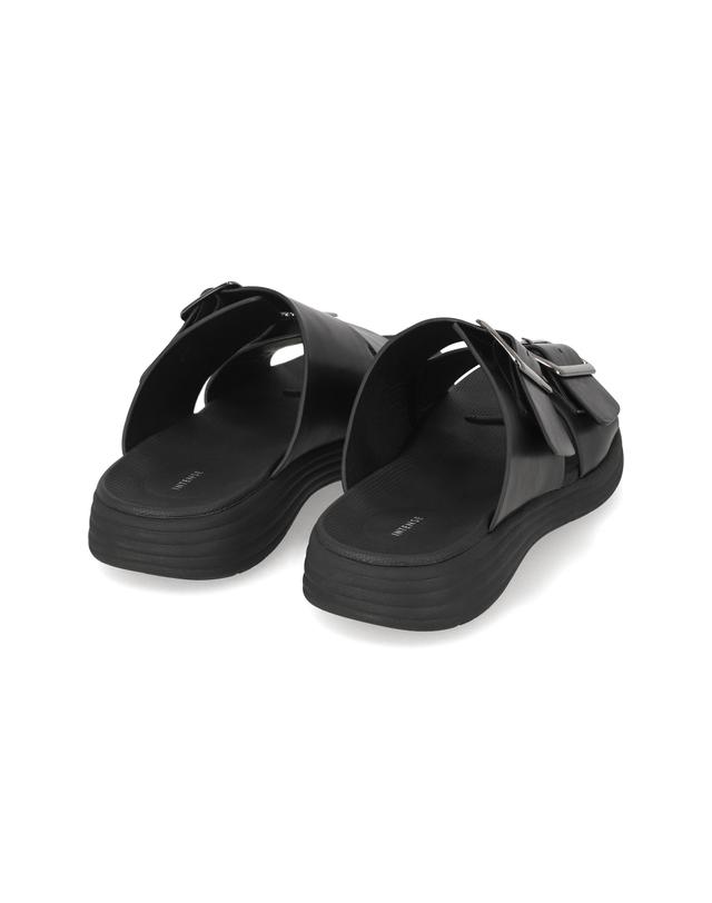 엘칸토 엘칸토 인텐스 남성 와이드 더블 스트랩 버클 슬라이드 3.5cm LCMW62I626 착용컷