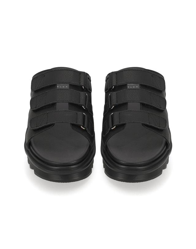 엘칸토 엘칸토 마쯔 남성 트리플 스트랩 벨크로 슬라이드 4.5cm LCMW61M626 착용컷