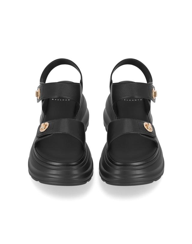 엘칸토 엘칸토 마쯔 여성 락 장식 플랫폼 샌들 6cm LCWW54M626 착용컷