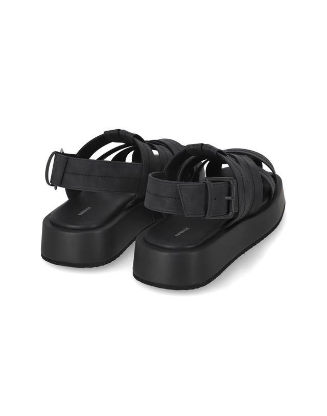 엘칸토 엘칸토 인텐스 남성 와이드 밴드 스퀘어 플랫폼 샌들 4.5cm LCMW58I626 착용컷
