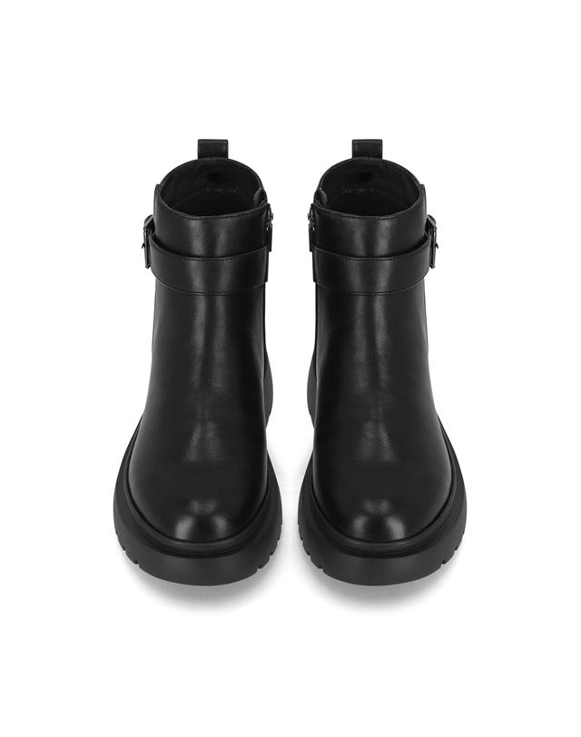 엘칸토 엘칸토 마쯔 여성 빅버클 청키 앵클부츠 4cm LCWA17M64V 착용컷