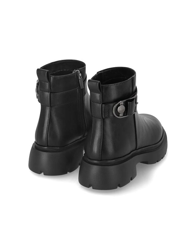 엘칸토 엘칸토 마쯔 여성 빅버클 청키 앵클부츠 4cm LCWA17M64V 착용컷