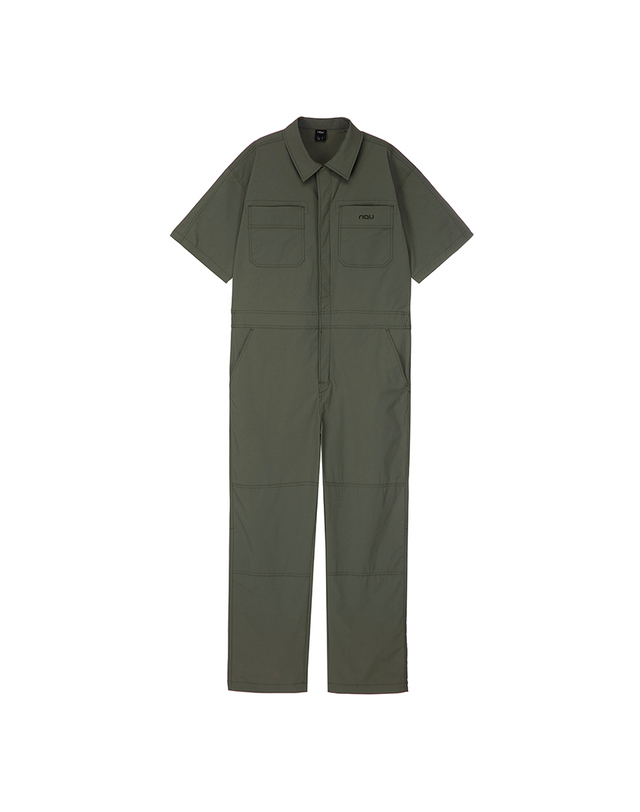 나우 액트 점프수트 Khaki 착용컷