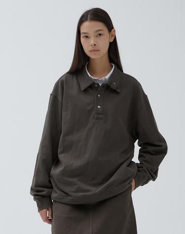 워케이션 스웻 맨투맨 Charcoal Brown
