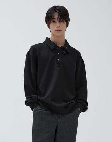 워케이션 스웻 맨투맨 Black