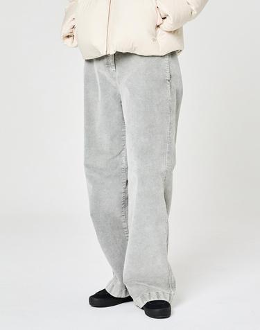 W 가먼트다잉 코듀로이 세미루즈 팬츠 Light Gray