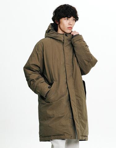 어센틱 야상 다운 코트 Khaki