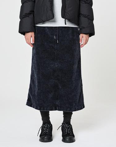 W 가먼트다잉 코듀로이 스커트 Navy